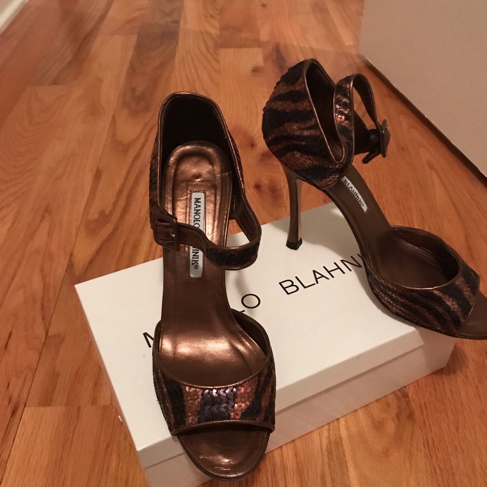 Manolo Blahnik Sequin Heels